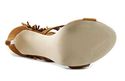 GUESS Women's Abria Tan Suede Sandal SZ 5.5m