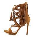 GUESS Women's Abria Tan Suede Sandal SZ 5.5m