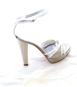 Casadei Women's Ayers Laminato Platform Sandal Sil