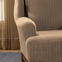 SureFit Stretch Pinstripe T-Cushion Wing Chair 1 P