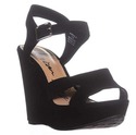 American Rag Rochelle Platform Wedge Sandals BLACK