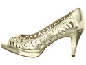 Bandolino Women's Mefa Peep-Toe Pump Gold 9