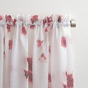 No. 918 Kiki Floral Print Crushed Sheer Voile Rod 