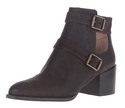 Nine West Women's Evalee Leather Ankle Bootie, Dar