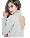 GUESS Womens Gray Reversible Knit Sweater (Large)