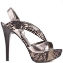 Guess Women's Kissime Sandal Pewter Leather 10M Ne