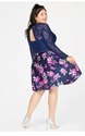 Sequined Hearts Purple Floral Skirt-13