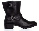 Style & Co. Womens Buckle Solid Ankle Boots Black 