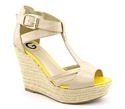 Guess Women's Talloys Sandal Wedge Light Natural L