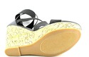 Steve Madden Abbby Women US 8.5 Black Wedge Sandal