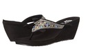 Yellow Box Women's Almar Flip Flop Wedge, Black/Mu