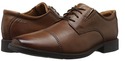 Clarks Men's Tilden Cap Oxford Shoe,Dark Tan Leath