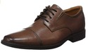 Clarks Men's Tilden Cap Oxford Shoe,Dark Tan Leath