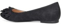 Brinley Co. Womens Ruffled Flat Black, 9.5 Regular