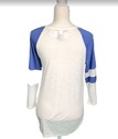 American Rag White/Blue 3/4 sleeve top-L