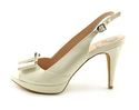   VINCE CAMUTO "Ava" White Patent Leather Bow Acce