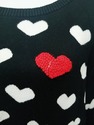 Charter Club Black Sweater White Hearts 3X