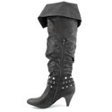 Material Girl Blade Womens Size 7.5 Black Faux Lea