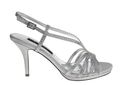 Nina Bobbie Silver Jolie Satin Womens Shoe Sandals