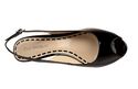 Enzo Angiolini Women's Broughan Open-Toe Pump,Blac