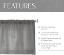 Elrene Home Fashions Cameron Linen Window Valance,