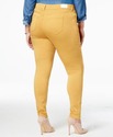 Celebrity Pink Plus Size Yellow Skinny Jeans SZ 14