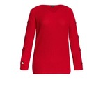 City Chic Eyelet Sleeve Red Sweater SZ 20