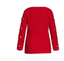 City Chic Eyelet Sleeve Red Sweater SZ 20