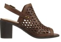 Easy Street Women's Erin Heeled Sandal, Brown Burn