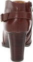 Nine West Women's Effia Ankle Boot,Dark Brown Leat