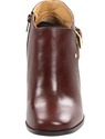 Nine West Women's Effia Ankle Boot,Dark Brown Leat