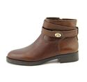 Coach Elton Calf Leather Booties Shoes Chestnut 6.