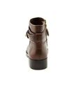 Coach Elton Calf Leather Booties Shoes Chestnut 6.