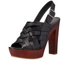 Vince Camuto Elyza Women US 10 Black Peep Toe Slin