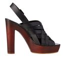 Vince Camuto Elyza Women US 10 Black Peep Toe Slin