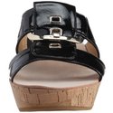 Nine West Women's Heartful Wedge Sandal,Black Pate