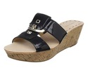 Nine West Women's Heartful Wedge Sandal,Black Pate