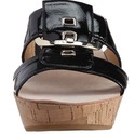 Nine West Women's Heartful Wedge Sandal,Black Pate