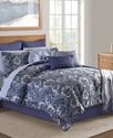 Hendel Indigo King Comforter Set Bedding 14 piece 