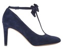 Nine West Women's Hollison Suede Dress Pump, Navy,