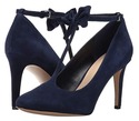 Nine West Women's Hollison Suede Dress Pump, Navy,