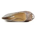 Guess Honoran Women US 8 Silver Peep Toe Platform 