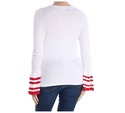 INC White/Red Striped Sweater-Medium