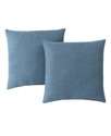 Infinity Home 2pk 18 Square Faux Linen Deco Blue 