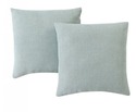 Infinity Home 2pk 18 Square Faux Linen Deco Blue 