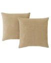 Infinity Home 2pk 18 Square Faux Linen Deco Tan/Na