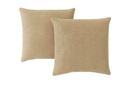 Infinity Home 2pk 18 Square Faux Linen Deco Tan/Na