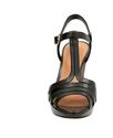 Clarks Women's Jenness Night Black Leather Sandal 