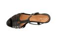 Clarks Women's Jenness Night Black Leather Sandal 