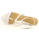 Marc Fisher Women's Jericho Sandal White Leather 6